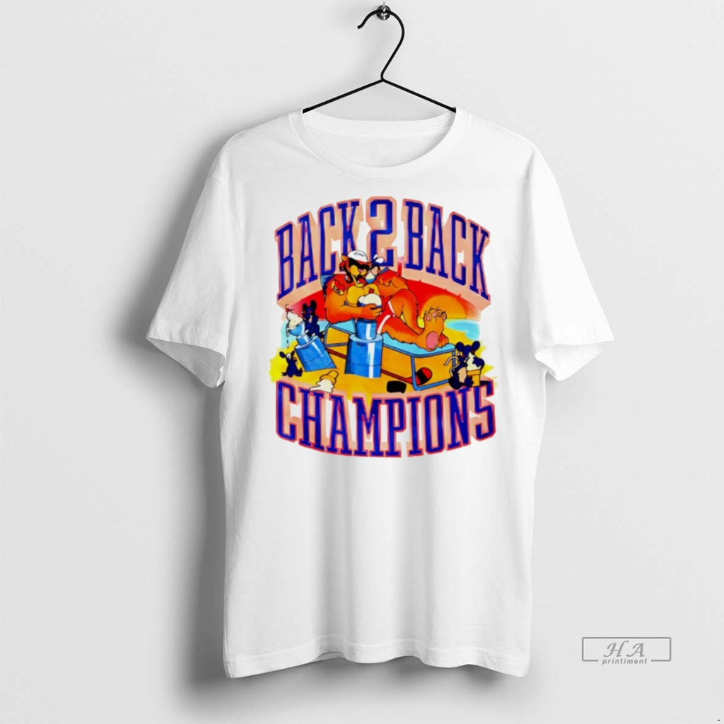 Trendy Official Florida Panthers 2025 Back 2 Back Champions Cartoon Tee Sweater