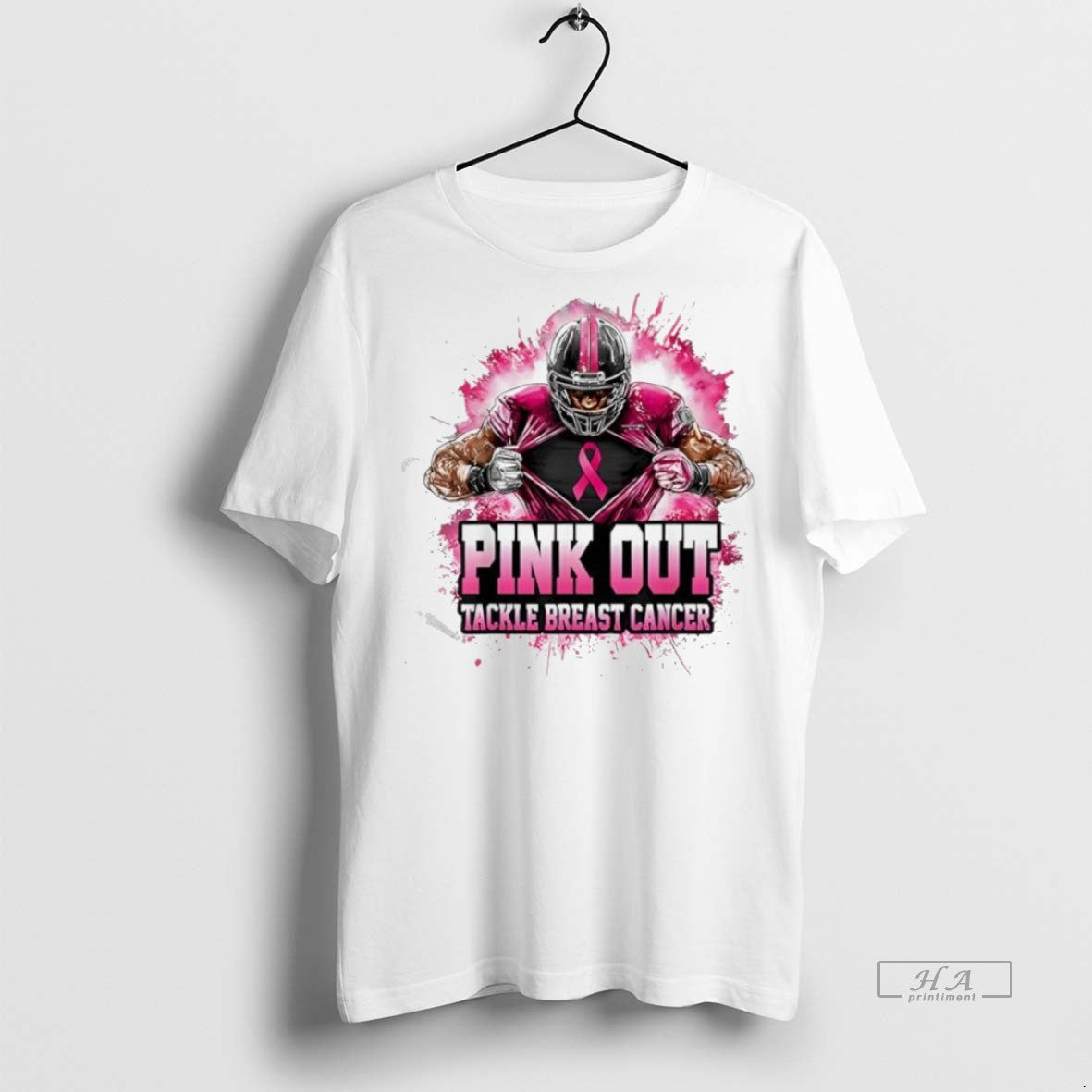 Trendy Official Football Pink Out Tackle Breast Cancer Awareness Tee Sweater