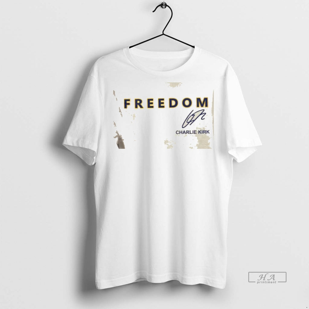 Trendy Official Freedom Charlie Kirk Montana State Signature 2 Sided Tee Sweater