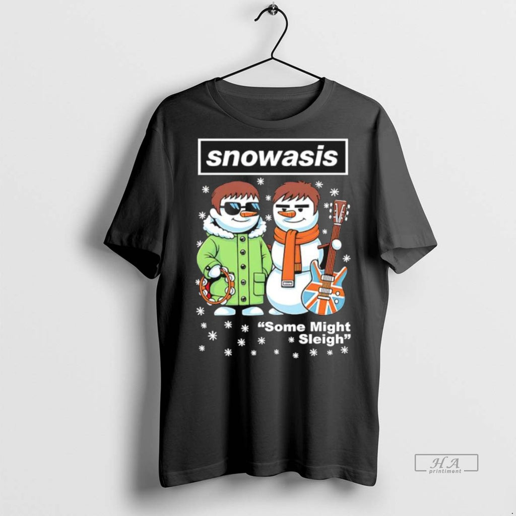 Trendy Official Funny Snowasis Might Sleigh Xmas Music Band Spoof Gift Top Tee Sweater