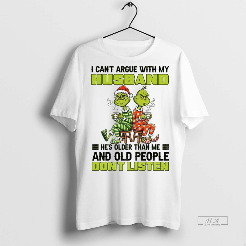 Trendy Official Grinch Santa Hat I Cant Argue With My Husband Hes Older Than Me