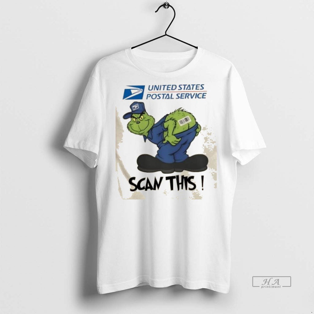 Trendy Official Grinch X Usps Scan This Tee Sweater