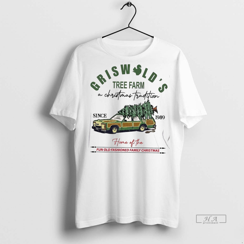 Trendy Official Griswolds Tree Farm Since 1989 Vintage Shirts Cotton Unisex T Shirts Sweatshirt Crew