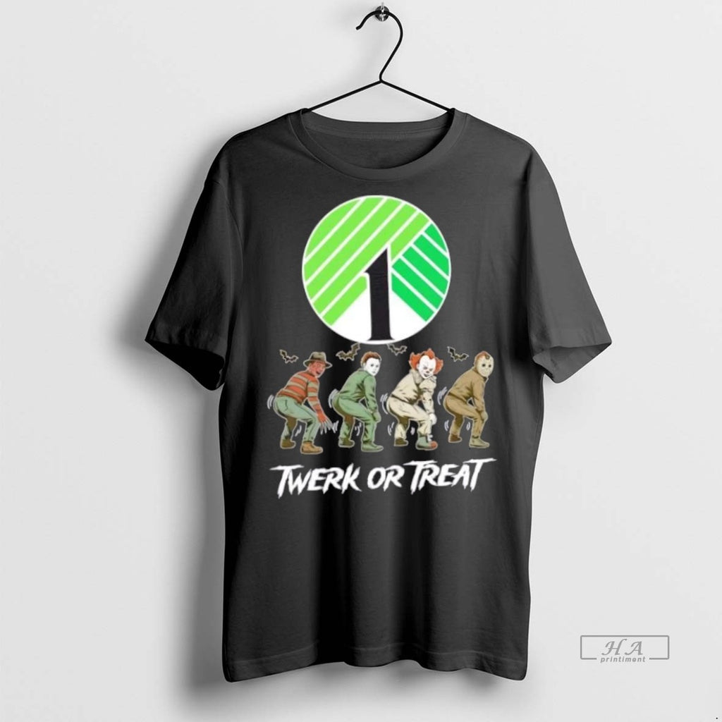 Trendy Official Horror Movies Dance X Dollar Tree Twerk Or Treat Happy Halloween Tee Sweater