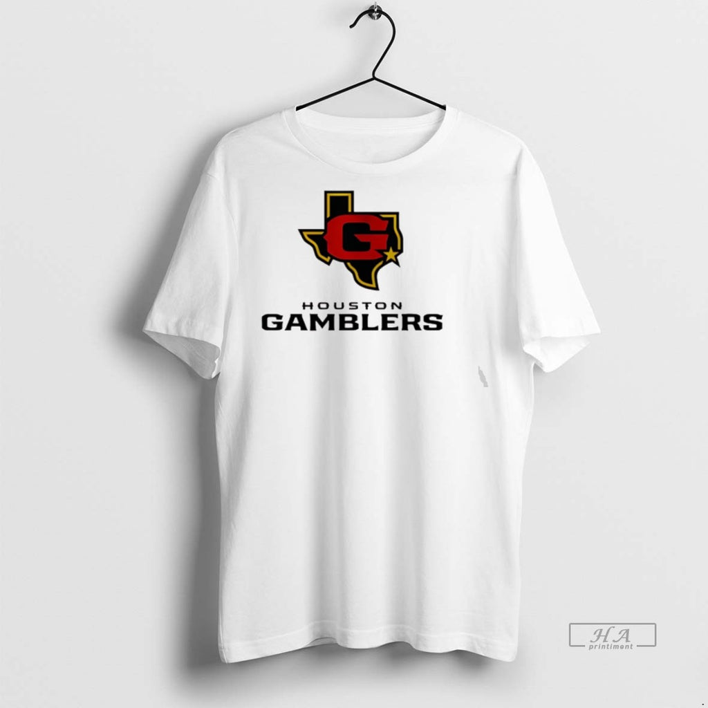 Trendy Official Houston Gamblers Lockup Logo 2025 Tee Sweater