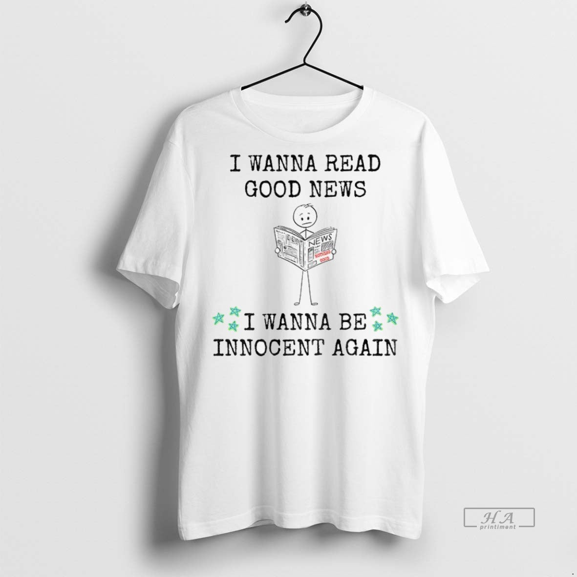 Trendy Official I Wanna Read Good News I Wanna Be Innocent Again Tee Sweater