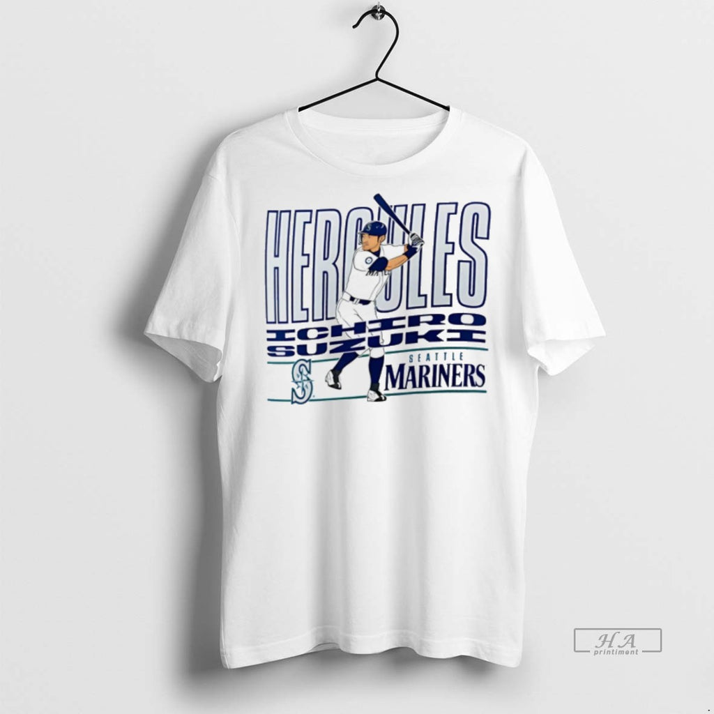 Trendy Official Ichiro Suzuki Seattle Mariners Hercules Swing Tee Sweater