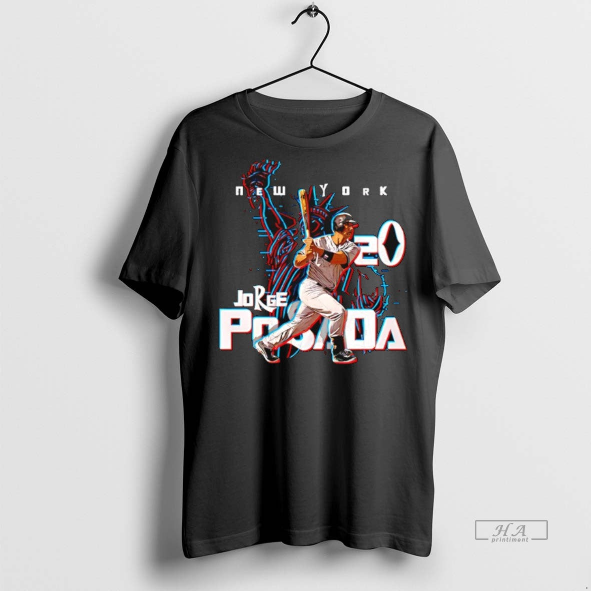 Trendy Official Jorge Posada New York Yankees 3d Graphic Tee Sweater