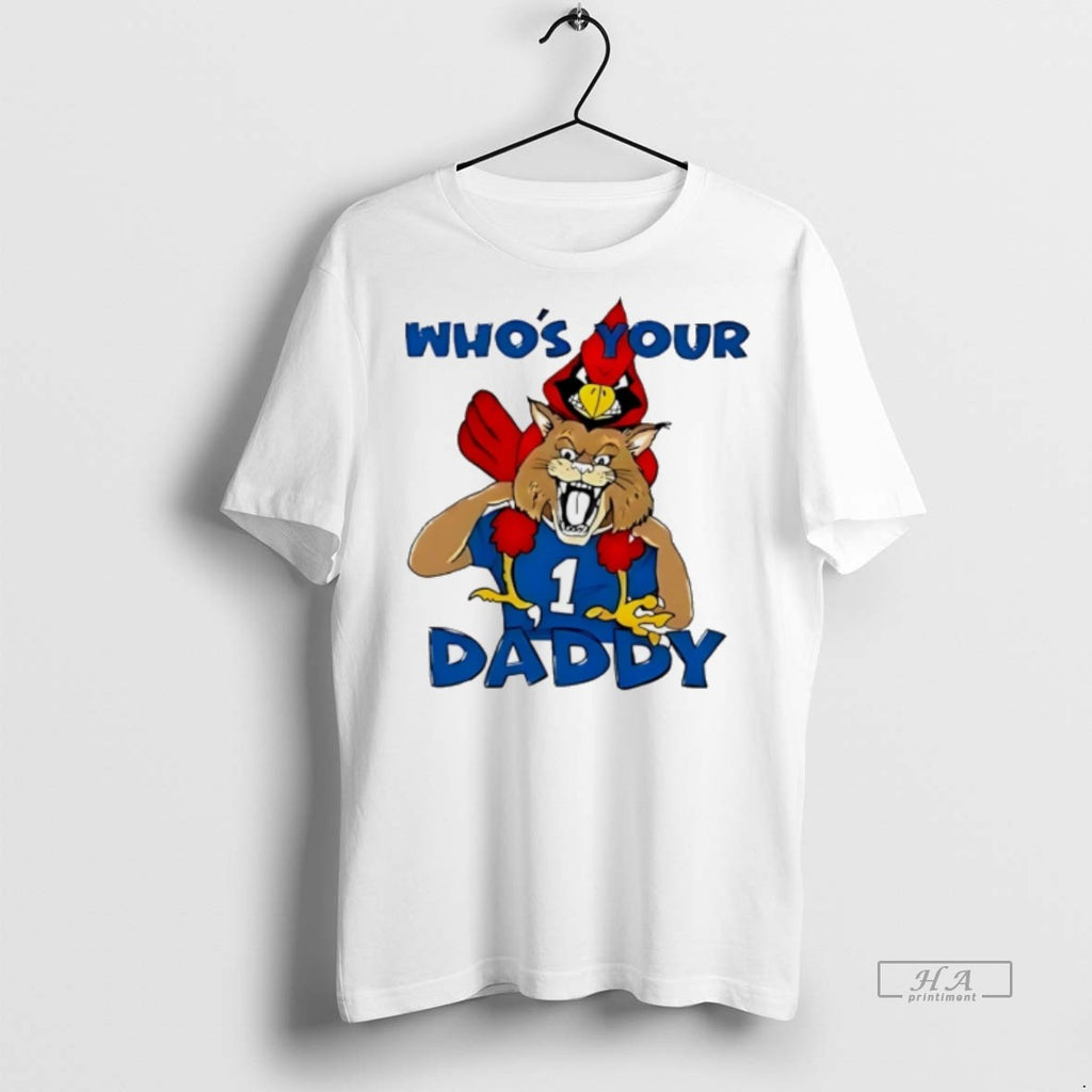 Trendy Official Kentucky Wildcats Vs Louisville Cardinals Whos Your Daddy Mascot Tee Sweater