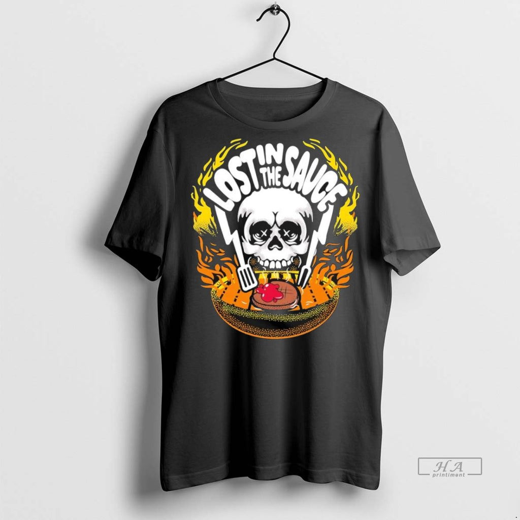 Trendy Official Lost In The Sauce Skull Tee Sweater