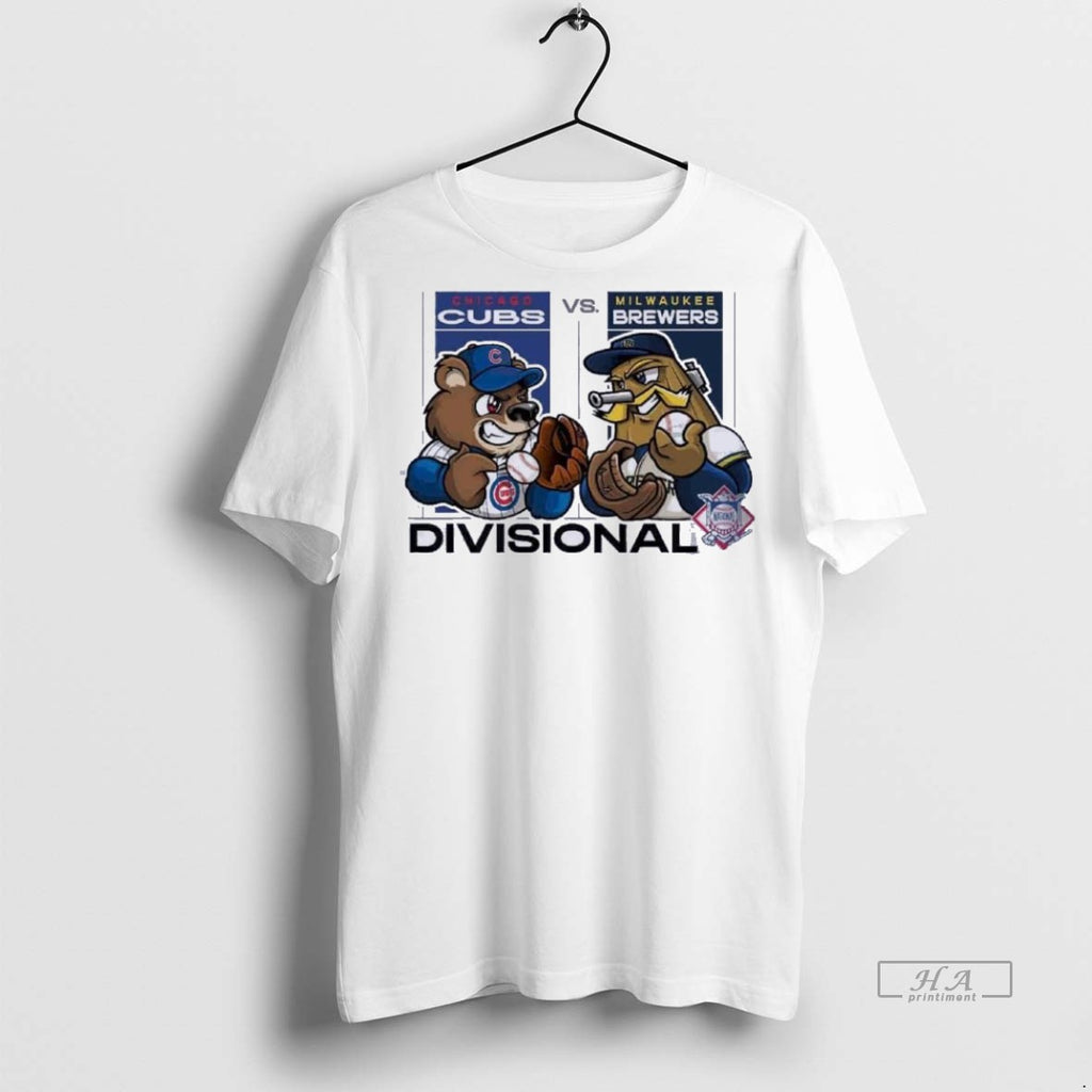 Trendy Official Mascot Cubs Vs Brewers 2025 Nlds Matchup Tee Sweater