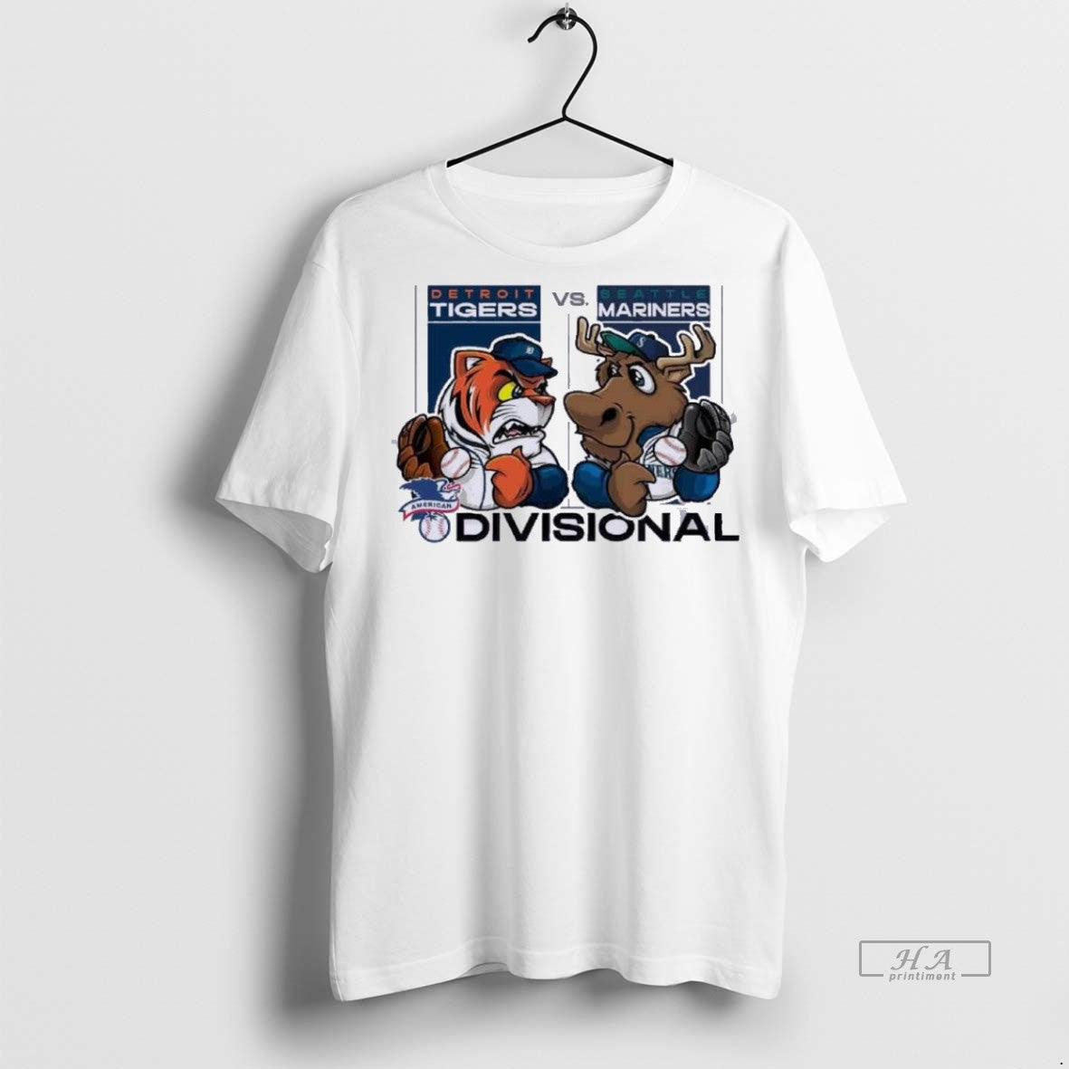 Trendy Official Mascot Tigers Vs Mariners 2025 Alds Matchup Tee Sweater