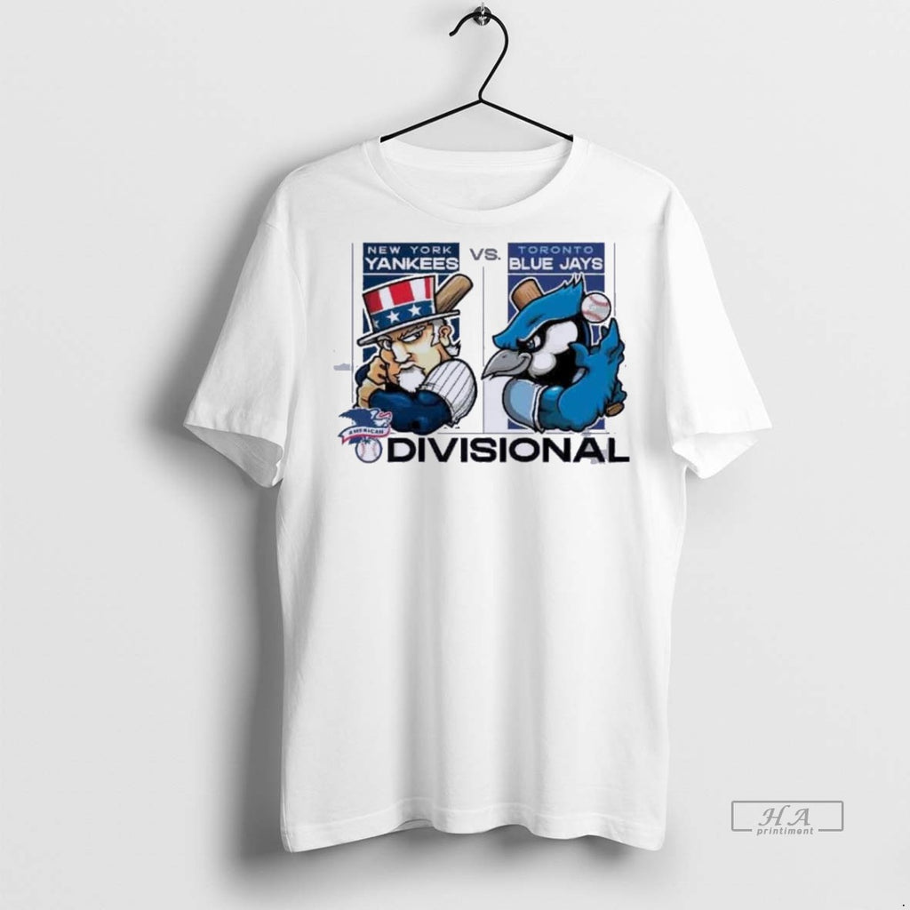 Trendy Official Mascot Yankees Vs Blue Jays 2025 Alds Matchup Tee Sweater