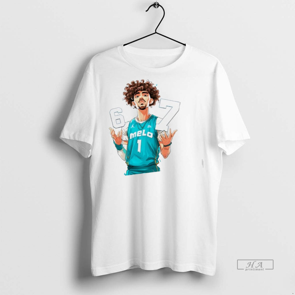 Trendy Official Melo Six Seven 67 Lamelo Ball Caricature Tee Sweater