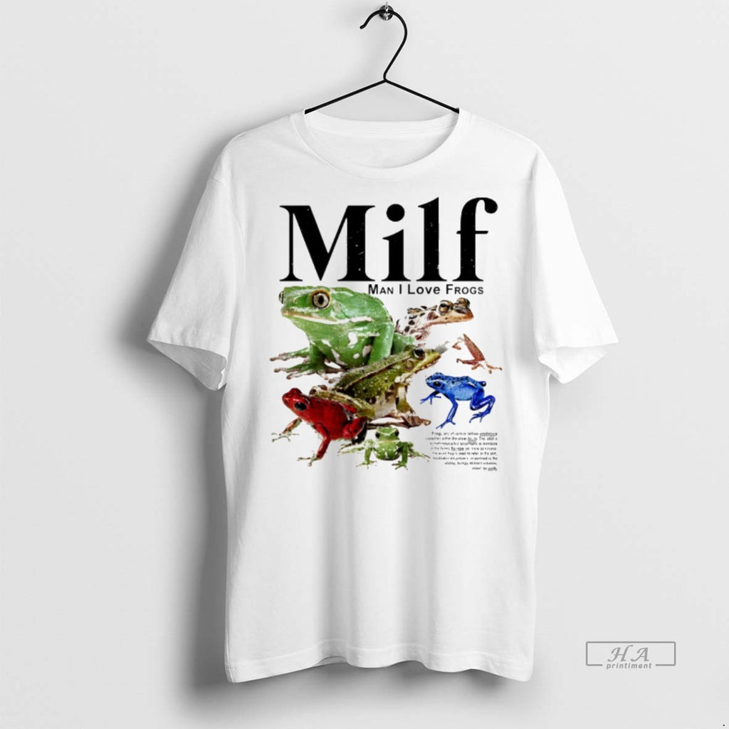 Trendy Official Milf Man I Love Frogs Graphic Tee Sweater