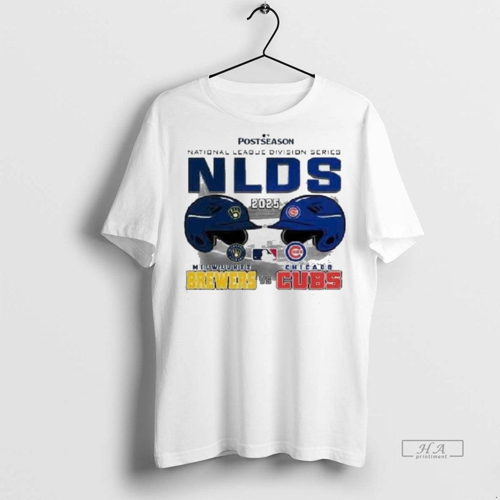 Trendy Official Milwaukee Brewers Vs Chicago Cubs 2025 Nlds Mlb National League Division Series Tee
