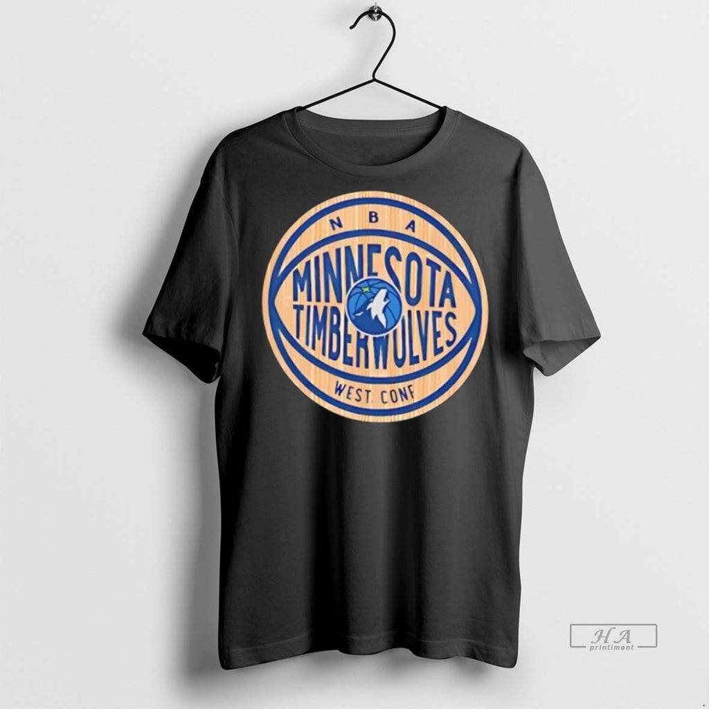 Trendy Official Minnesota Timberwolves Nba West Conf Logo Tee Sweater