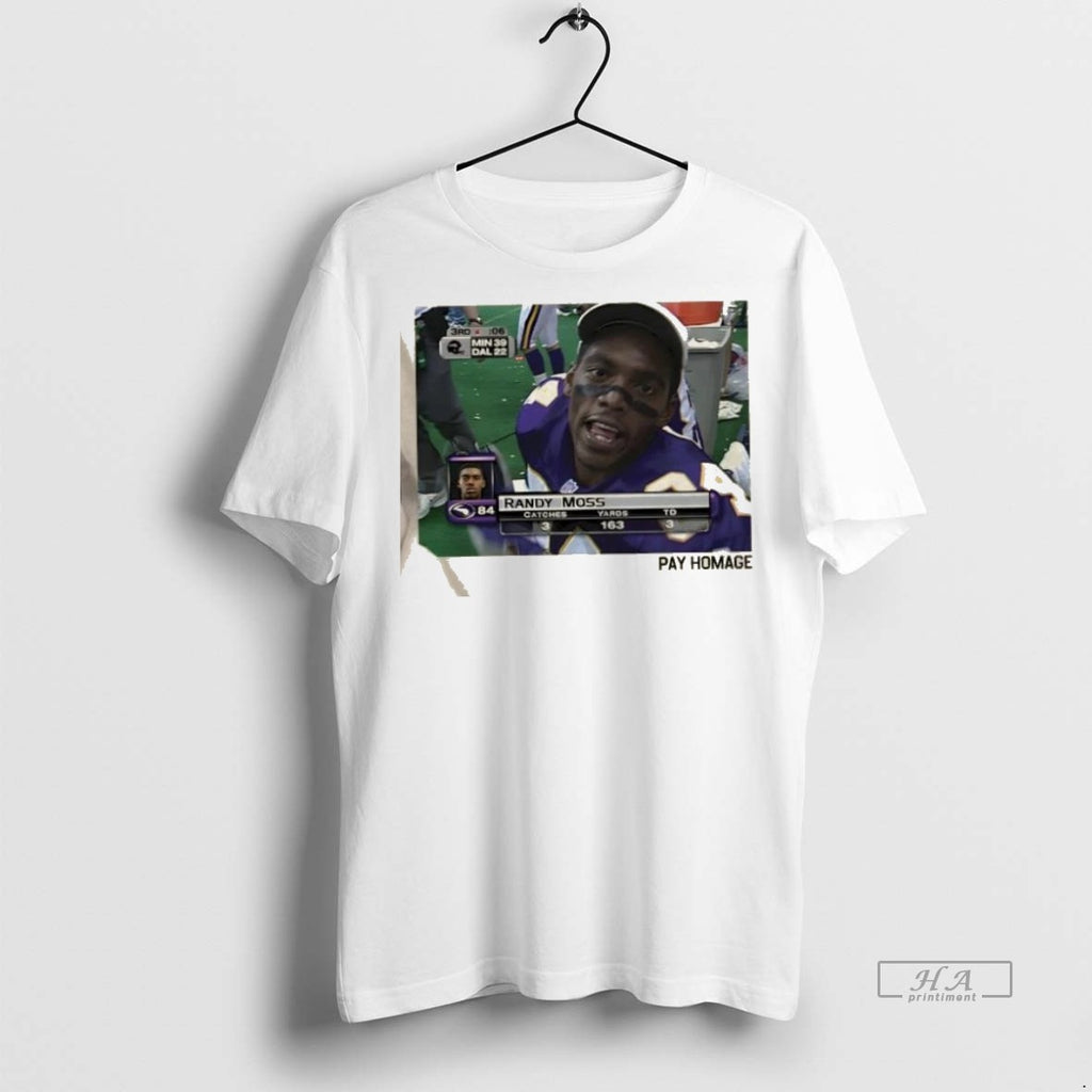 Trendy Official Minnesota Vikings Randy Moss Homage Ash Pay Homage Tee Sweater