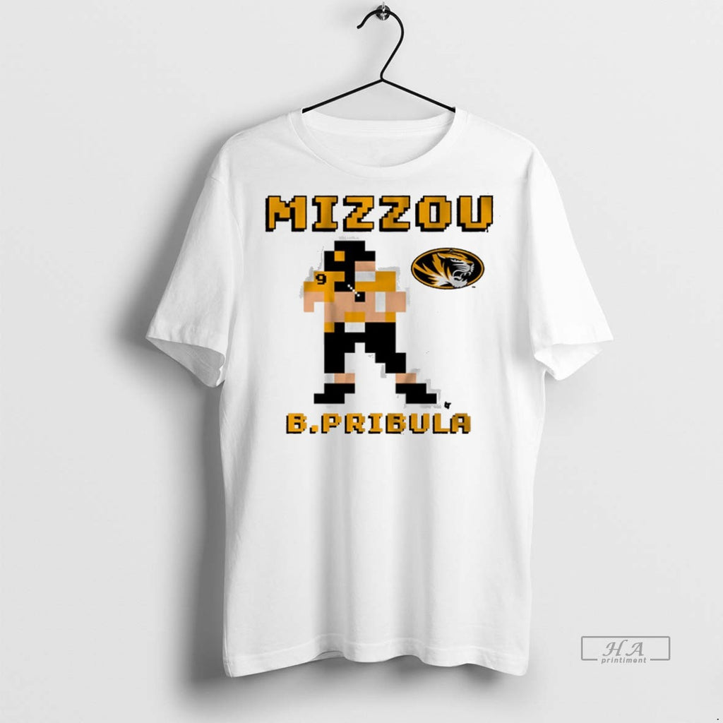 Trendy Official Missouri Tigers Football Ncaa Beau Pribula Retro Baller Tee Sweater