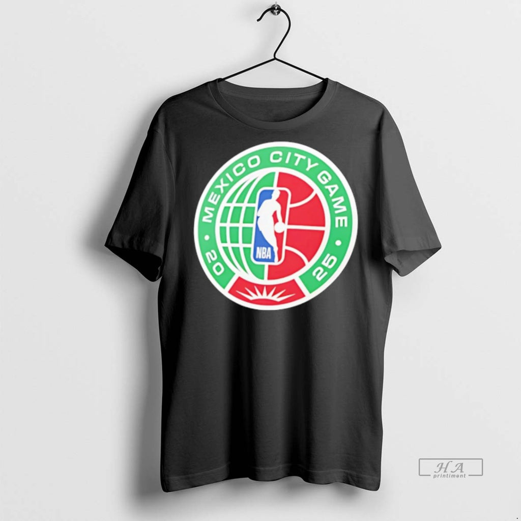 Trendy Official Nba 2025 Mexico City Game Logo Tee Sweater