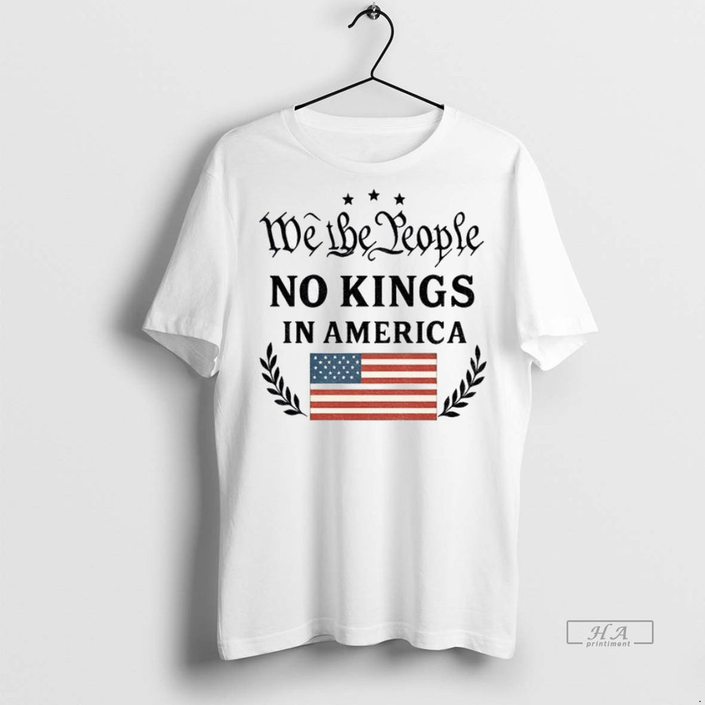 Trendy Official No Kings In America Anti Trump We The People Flag Tee Sweater