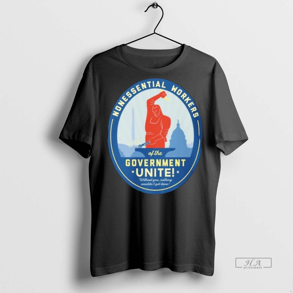Trendy Official Nonessential Workers Of The Government Unite Government Shutdown Tee Sweater