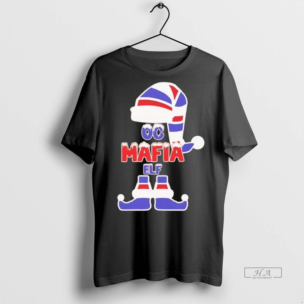 Trendy Official Oc Mafia Elf Bills Backers Christmas Tee Sweater