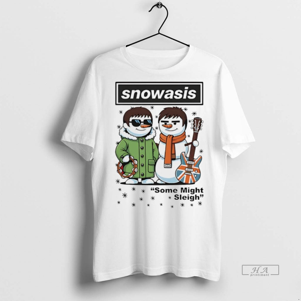 Trendy Official Oasis Snowasis Some Might Sleigh Christmas Tee Sweater