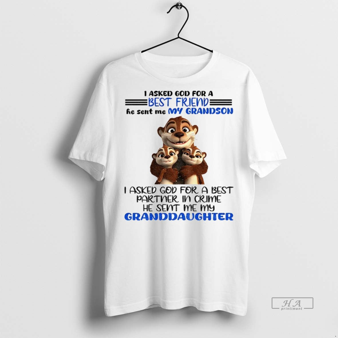 Trendy Official Otter I Asked God For A Best Friend He Sent Me My Grandson
