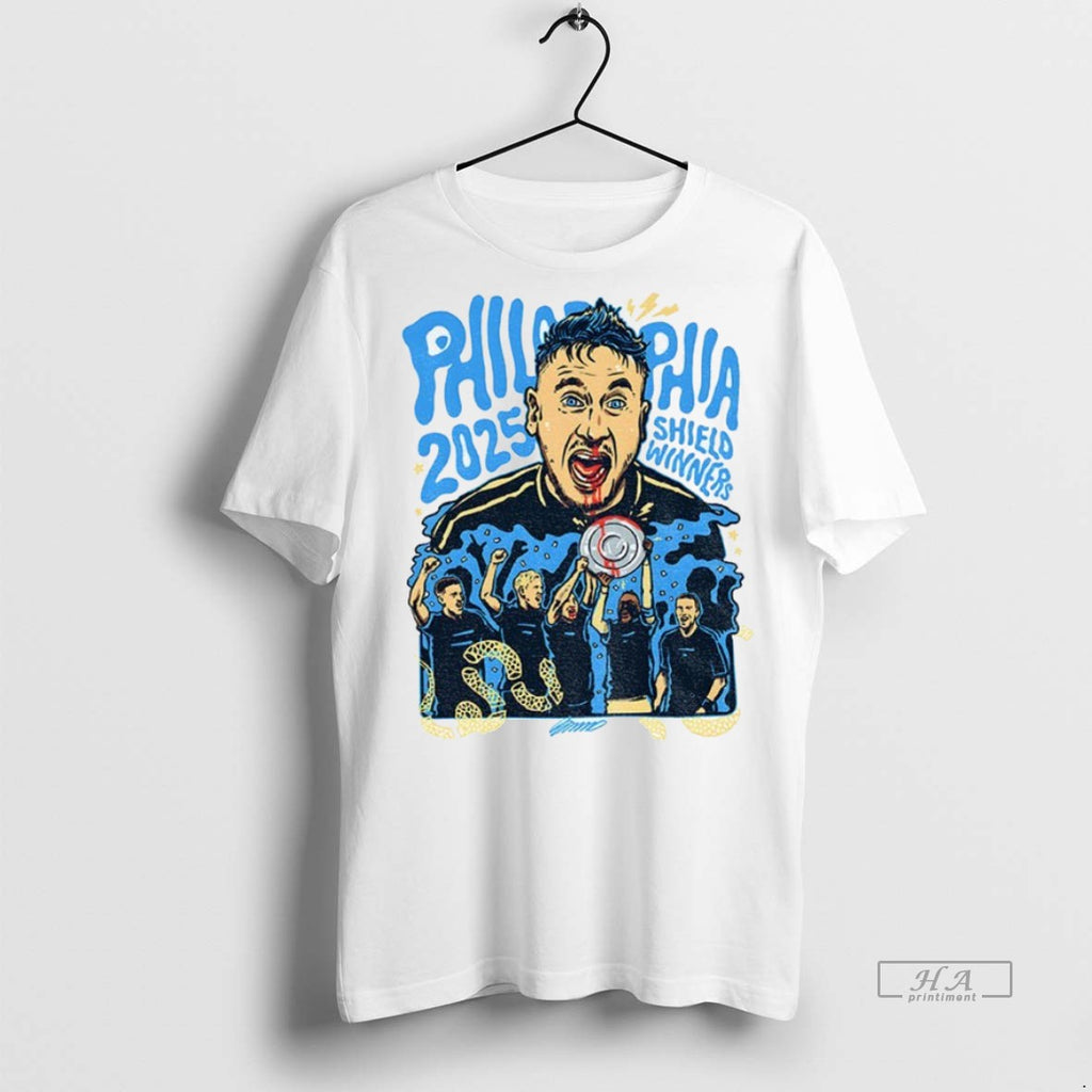 Trendy Official Philadelphia Union Victory Supporters Shield Winners 2025 Congrats Tee Sweater