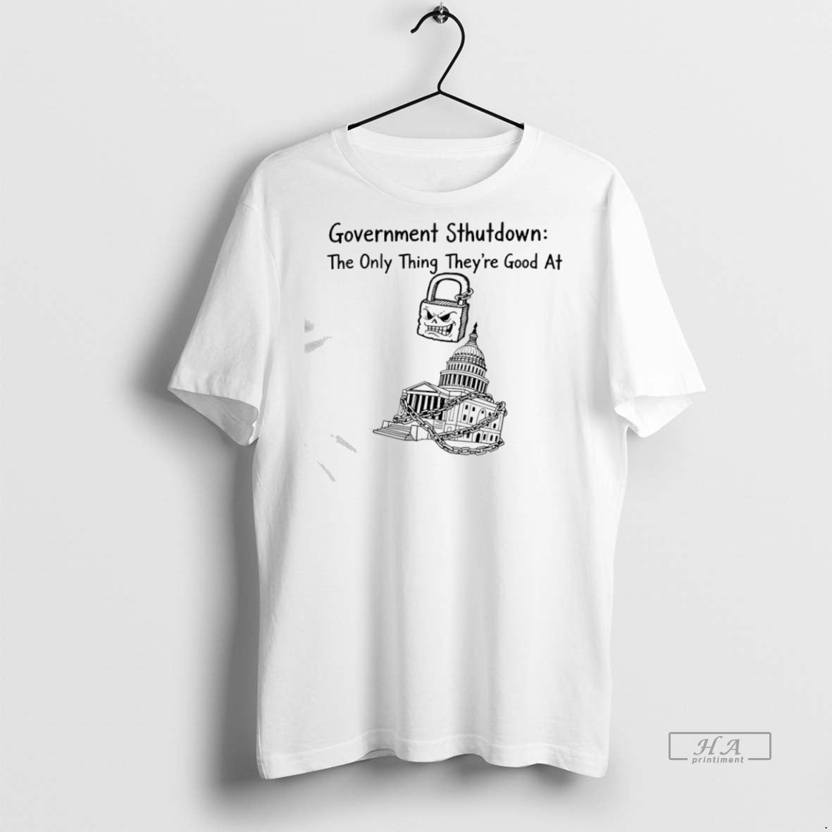 Trendy Official Political Satire Depicting Capitol In Chains And Lock Tee Sweater