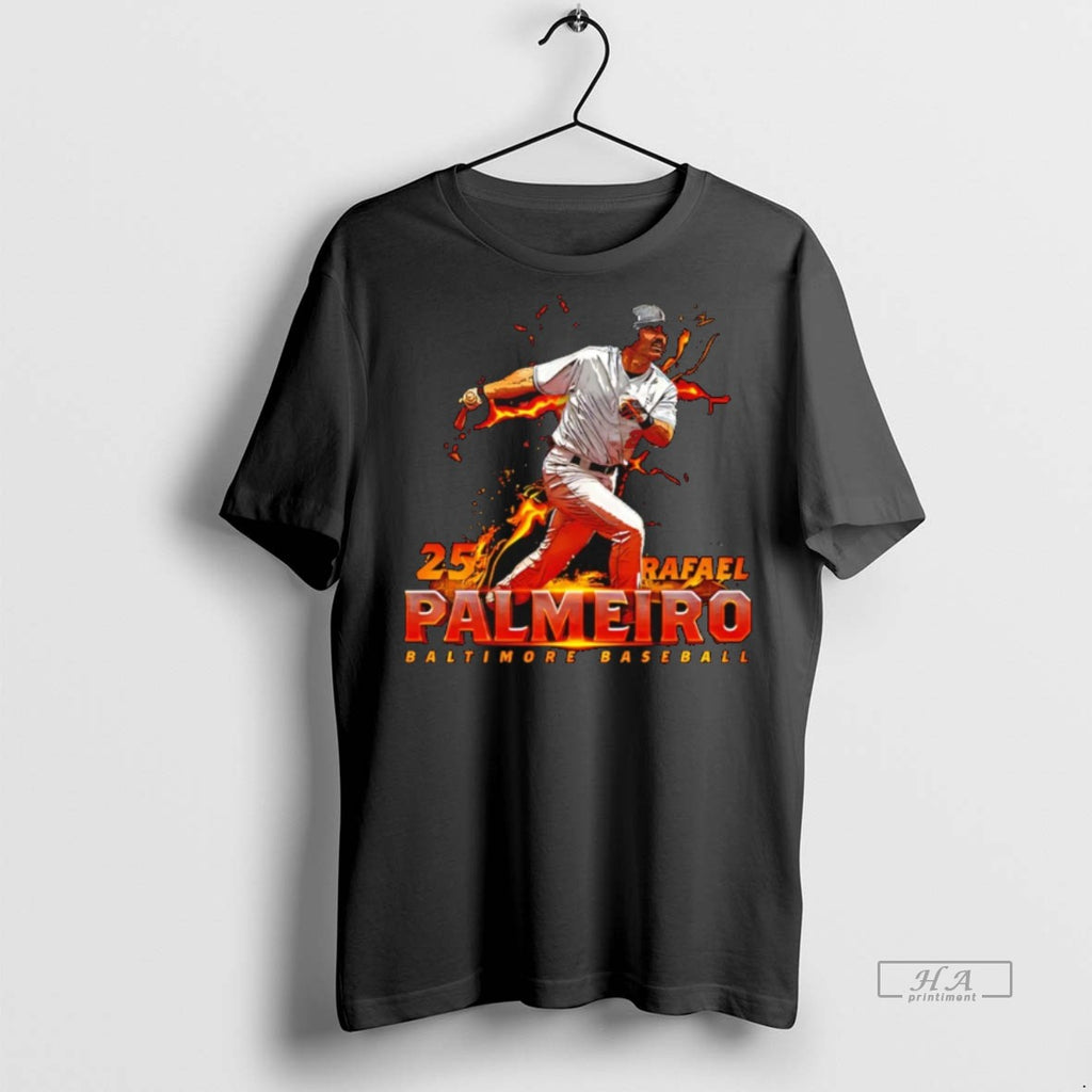 Trendy Official Rafael Palmeiro Baltimore Baseball Fire Graphic Tee Sweater