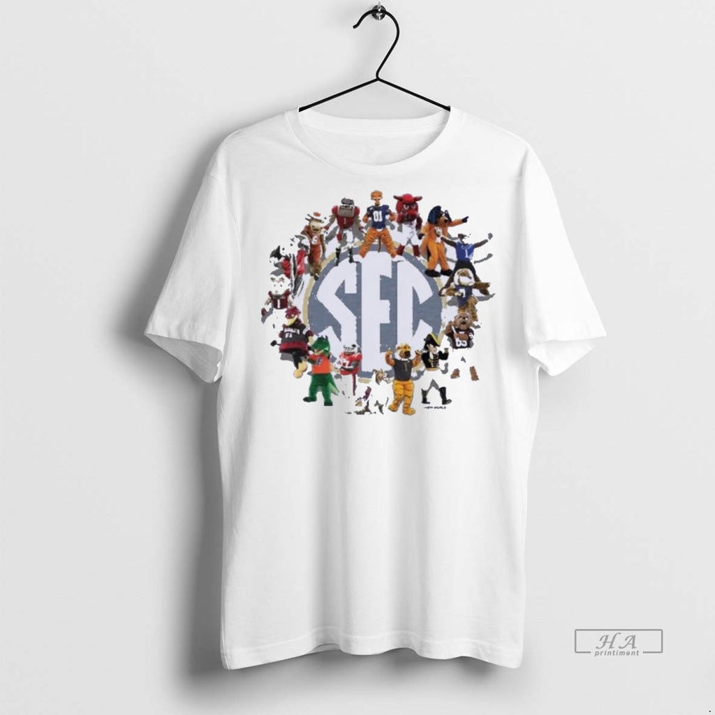 Trendy Official Sec Sidelines Mascot 2025 Tee Sweater