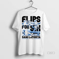 Trendy Official Sam Laporta Detroit Lions Flips For Six Graphic Tee Sweater