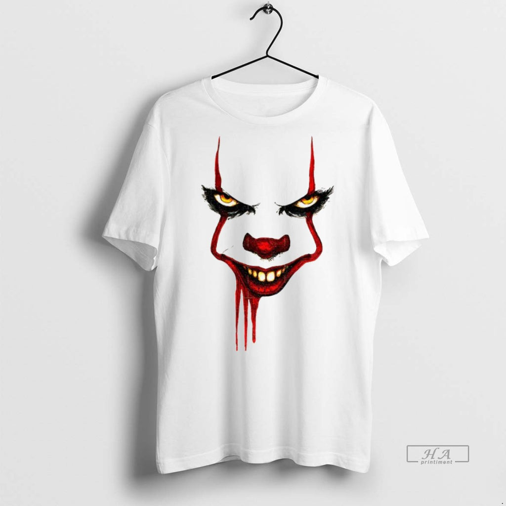 Trendy Official Scary Movie Killers Pennywise Face Halloween Tee Sweater