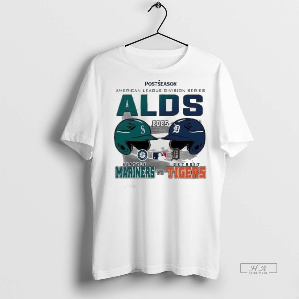 Trendy Official Seattle Mariners Vs Detroit Tigers 2025 Alds American League Division Series Helmet Matchup
