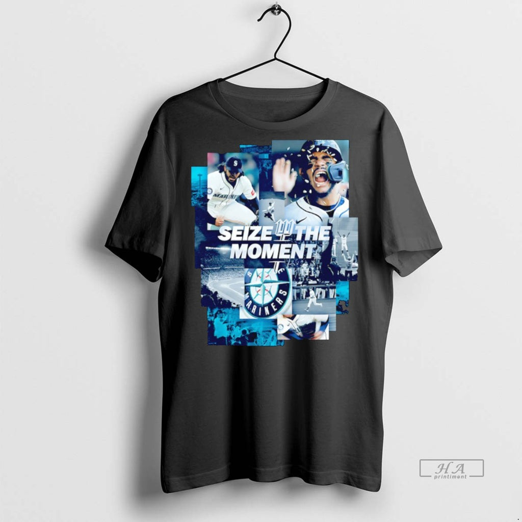 Trendy Official Seize The Moment Seattle Mariners Graphic Tee Sweater