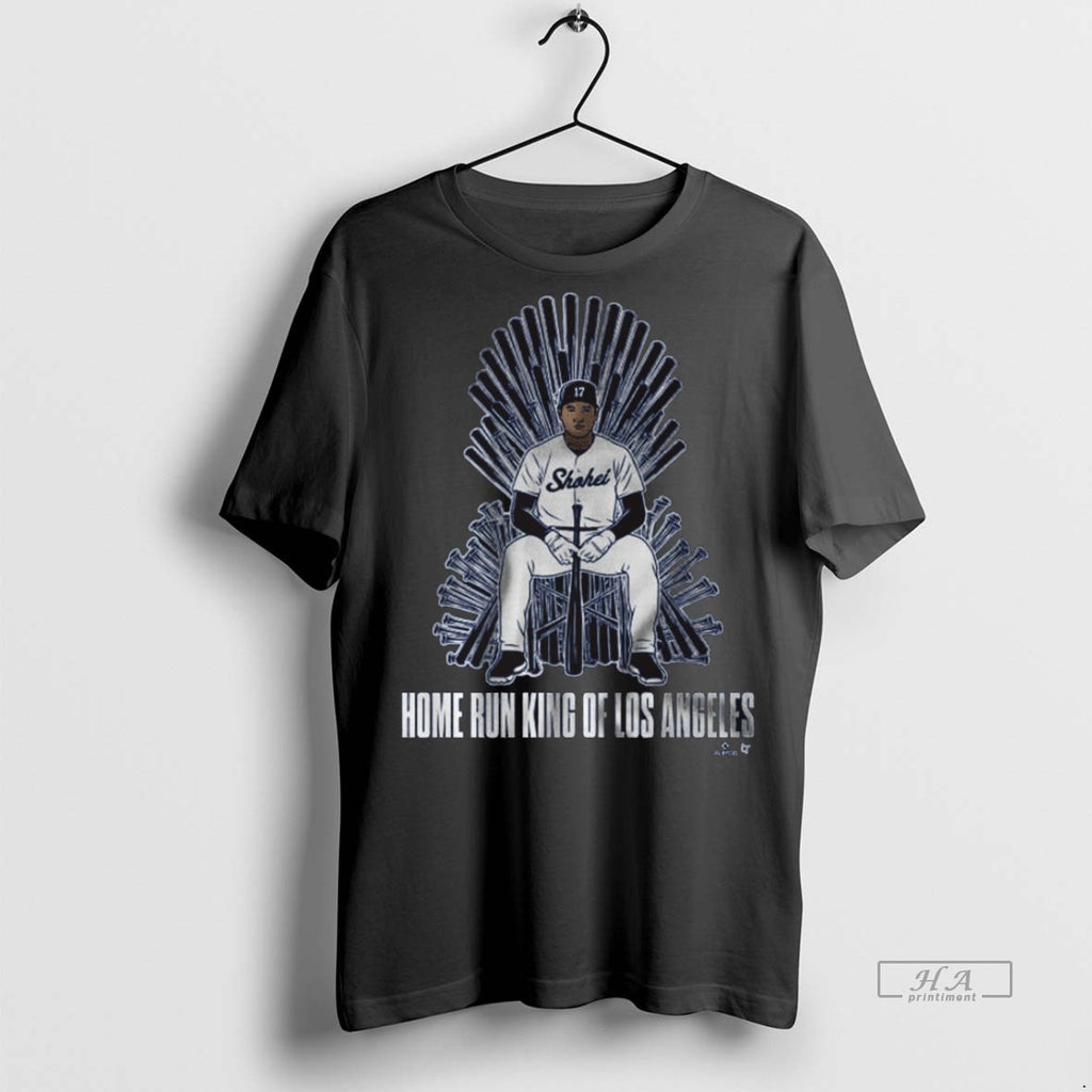 Trendy Official Shohei Ohtani Home Run King Of Los Angeles Dodgers Mlb Tee Sweater