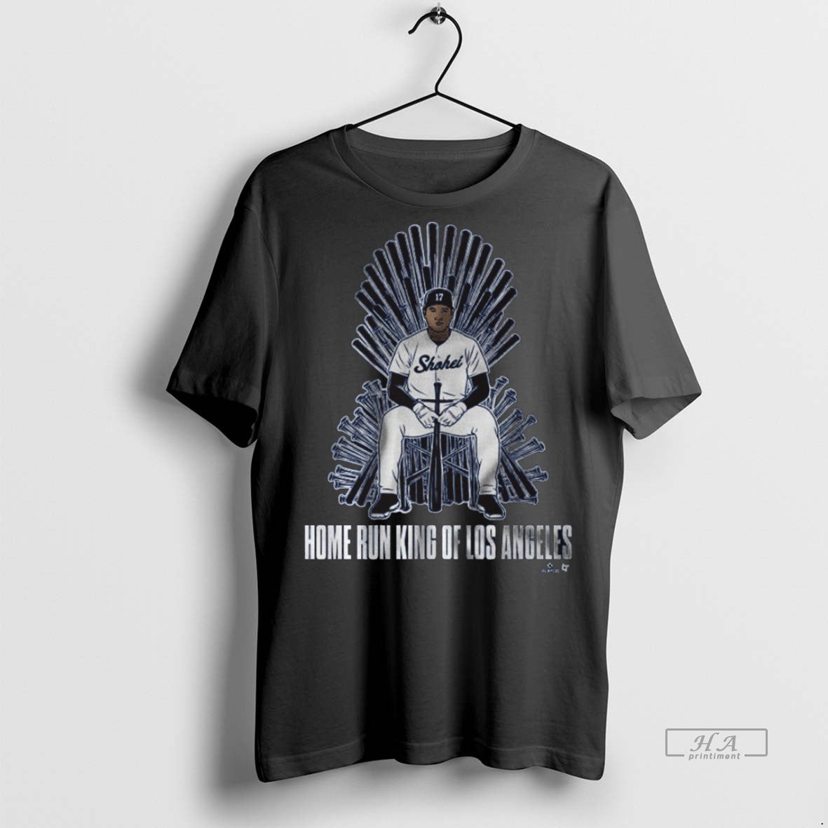 Trendy Official Shohei Ohtani Home Run King Of Los Angeles Dodgers Mlb Tee Sweater