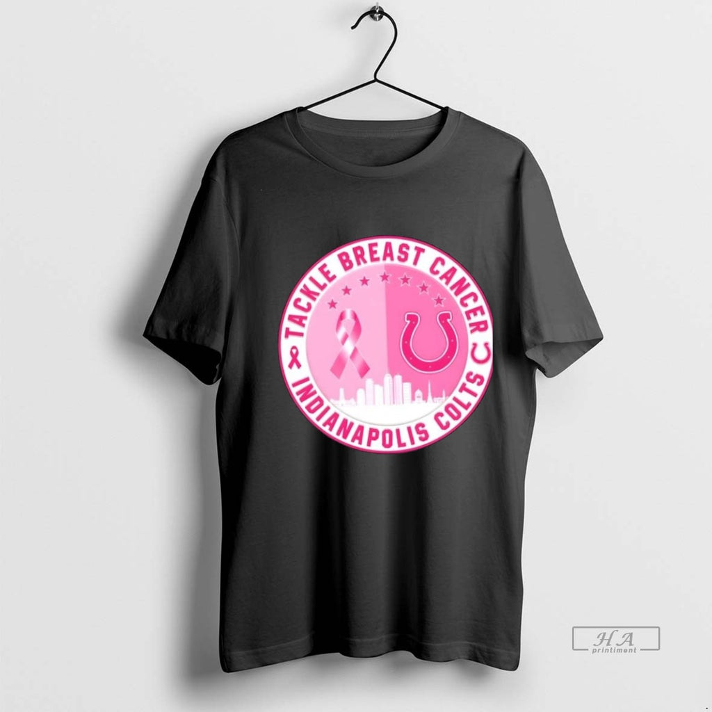 Trendy Official Tackle Breast Cancer Indianapolis Colts Football Skyline Tee Sweater