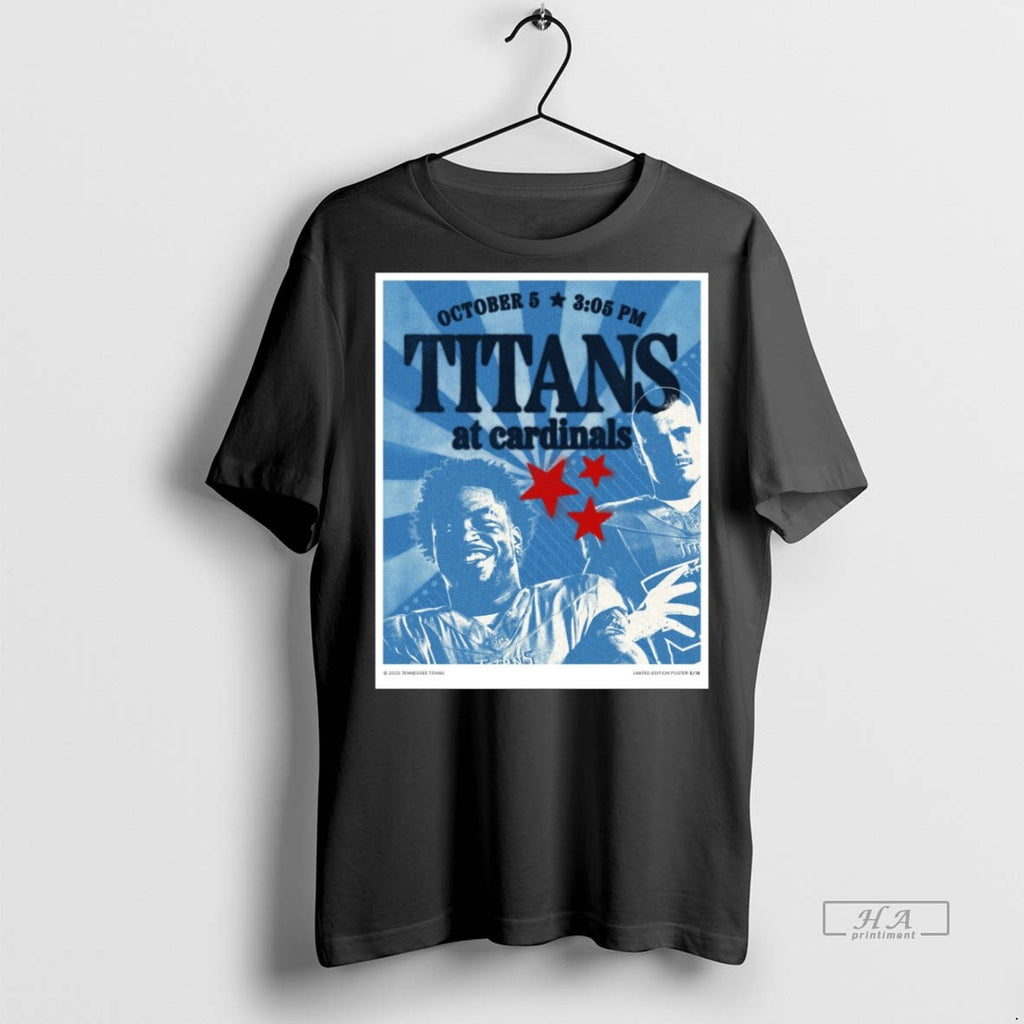 Trendy Official Tennessee Titans At Arizona Cardinals Final Score 22 21 October 5 2025 Tee