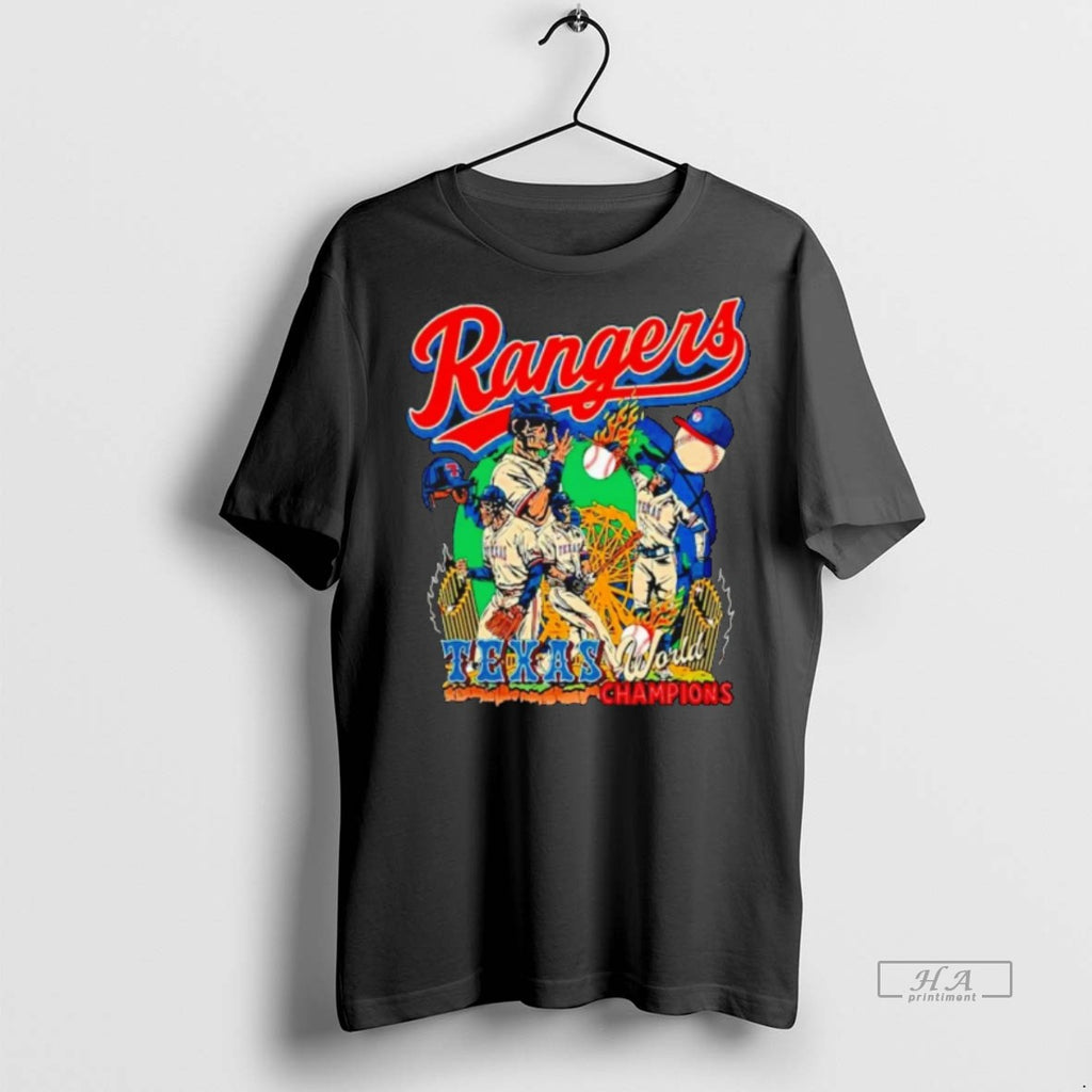 Trendy Official Texas Rangers Baseball Champions Skeleton Graphic Tee Sweater