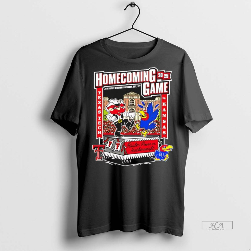 Trendy Official Texas Tech Vs Kansas 2025 Homecoming Gameday Tee Sweater