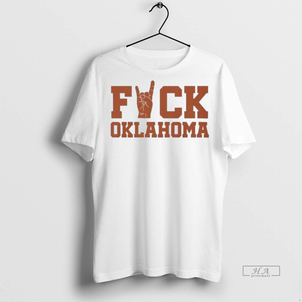 Trendy Official Texas Vs Oklahoma Fuck Oklahoma Rivalry Tee Sweater
