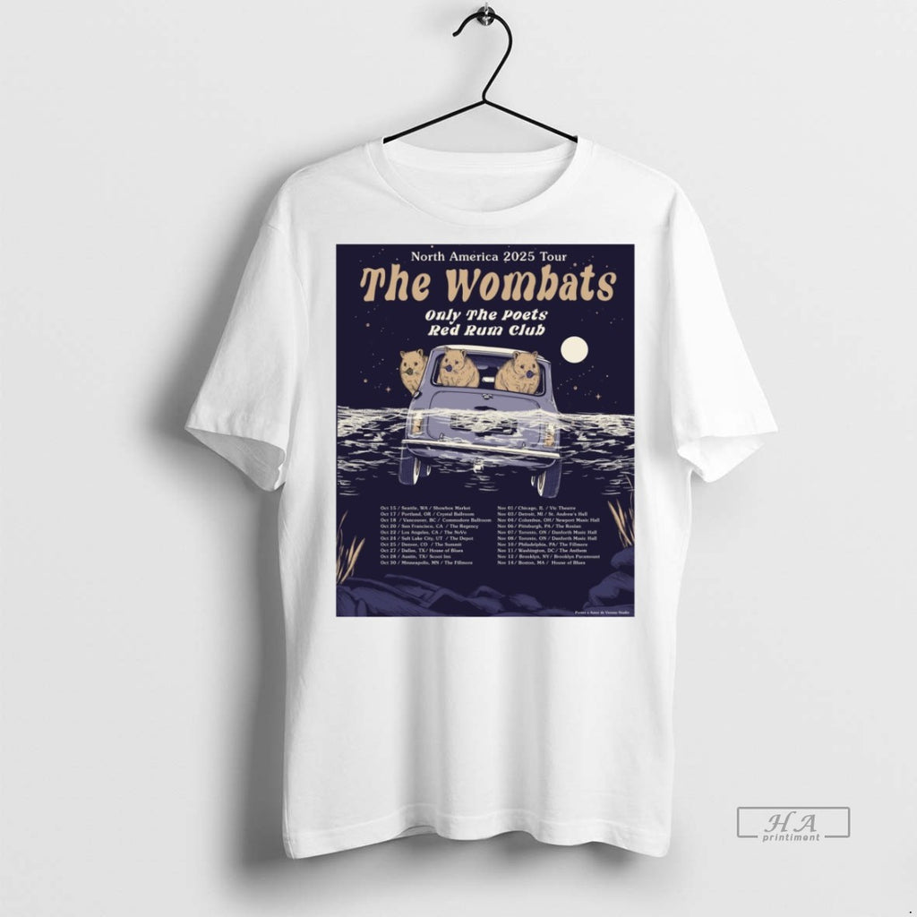 Trendy Official The Wombats North America 2025 Tour Only The Poets And Red Rum Club