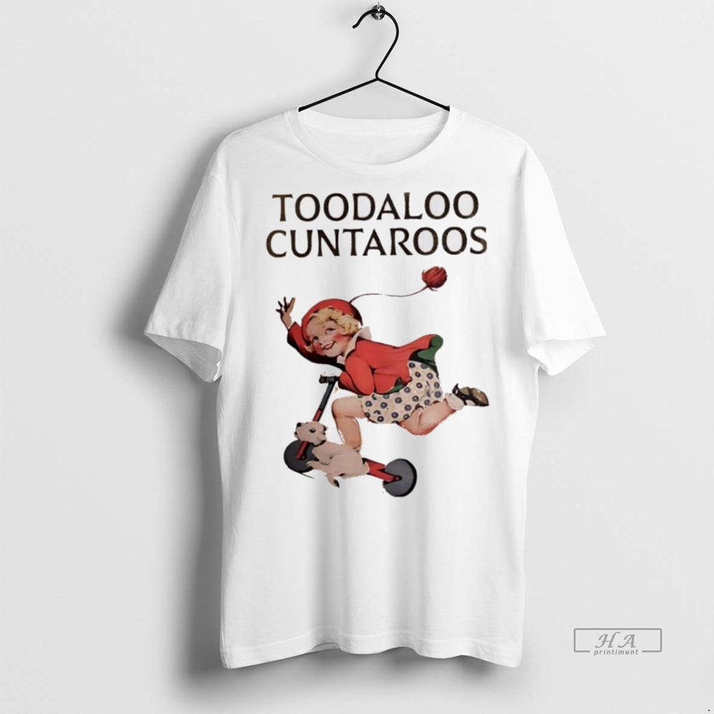 Trendy Official Toodaloo Cuntaroos A Little Girl Riding A Scooter With A Dog Tee Sweater