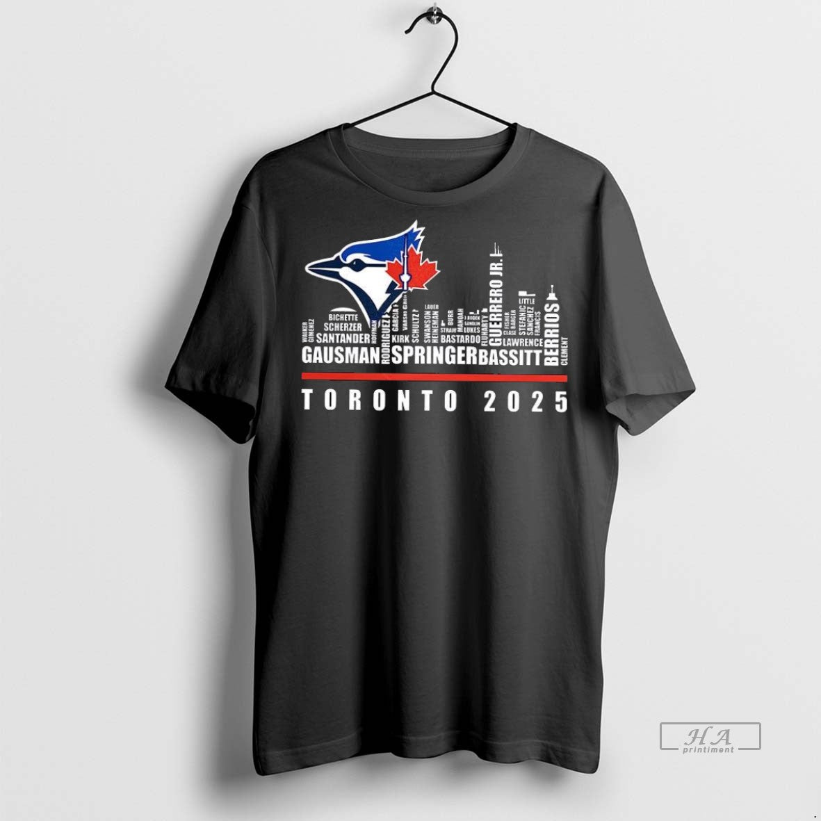 Trendy Official Toronto Blue Jays Baseball 2025 Names Players Skyline Tee Sweater