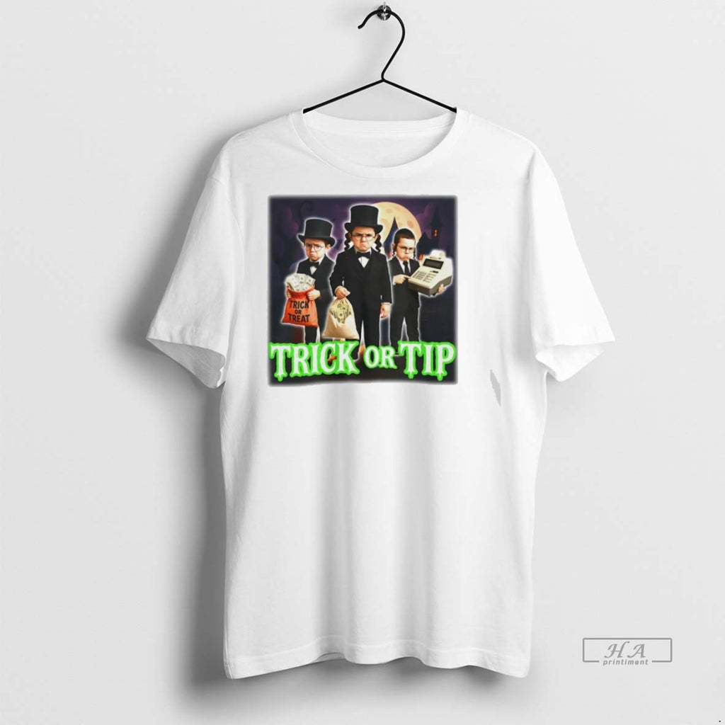 Trendy Official Trick Or Tip Children And Money Halloween Tee Sweater