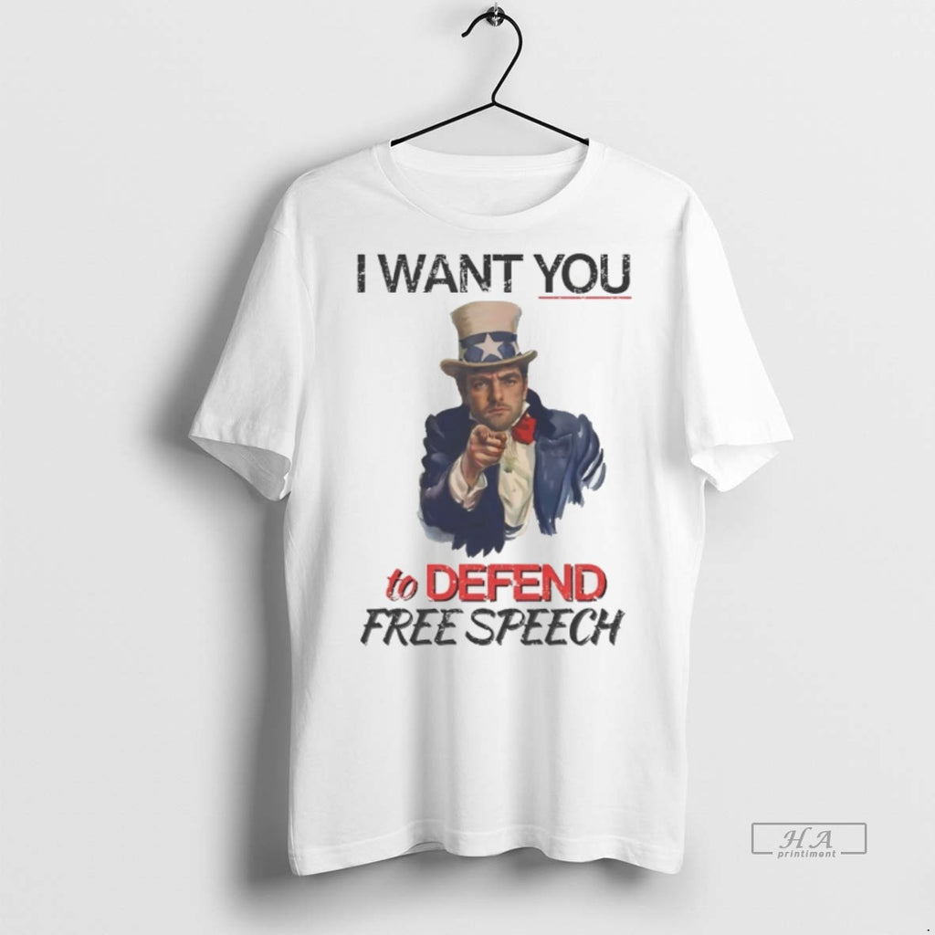 Trendy Official Uncle Sam I Want You To Defend Free Speech Tee Sweater