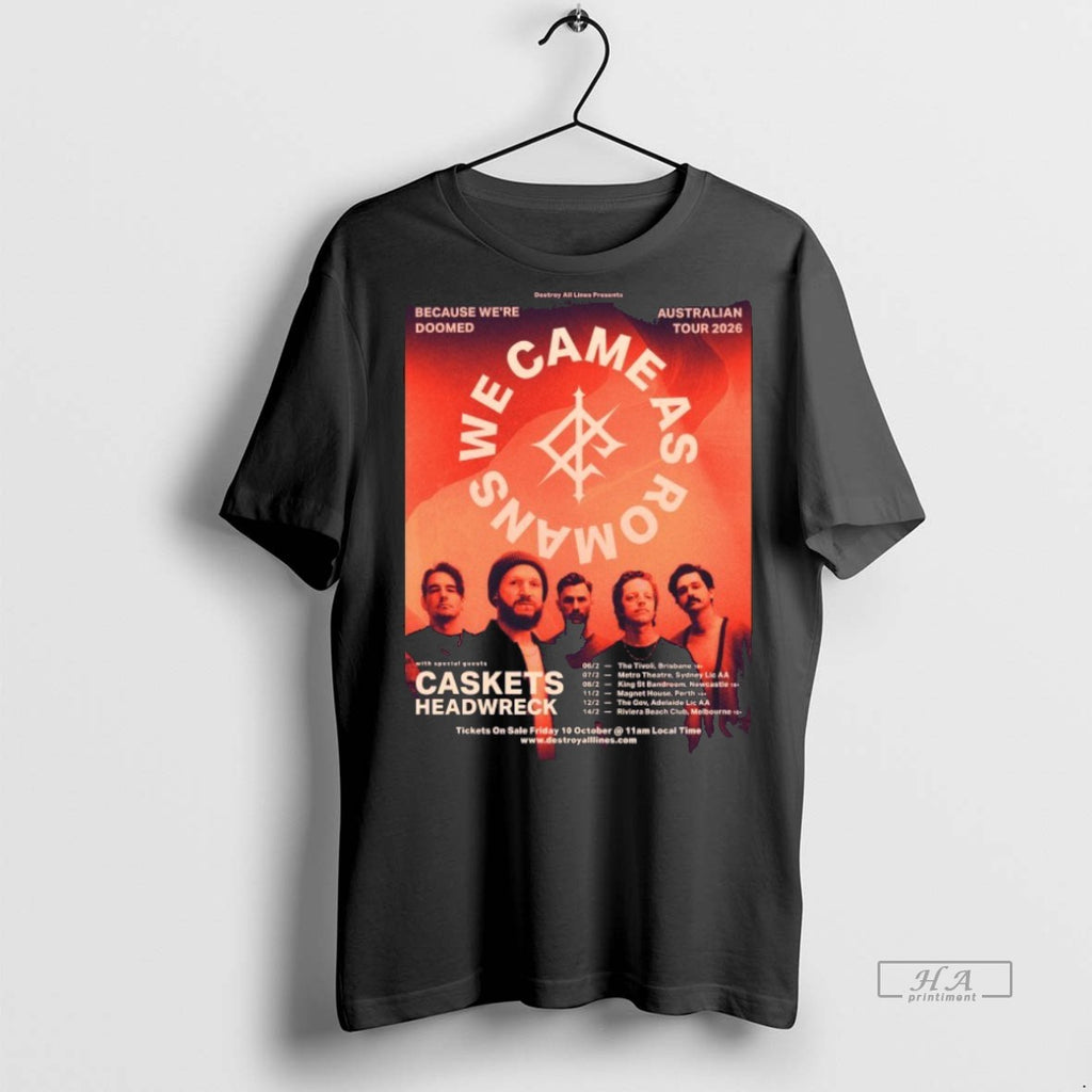 Trendy Official We Came As Romans Australia Tour 2026 Tee Sweater